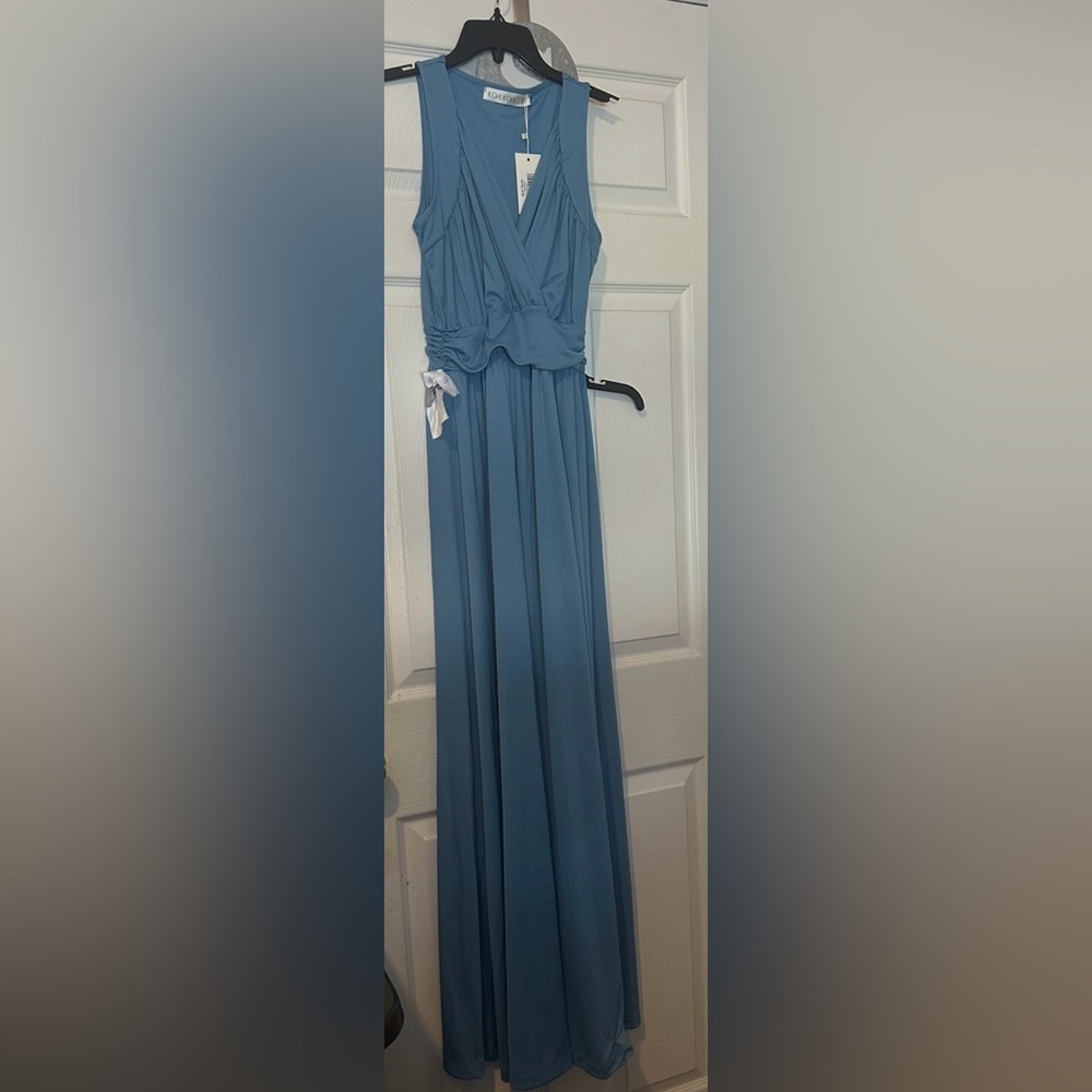 KOH KOH Womens Long Sleeveless Flowy Bridesmaid Cocktail Evening Gown Maxi Dress - Picture 2 of 2
